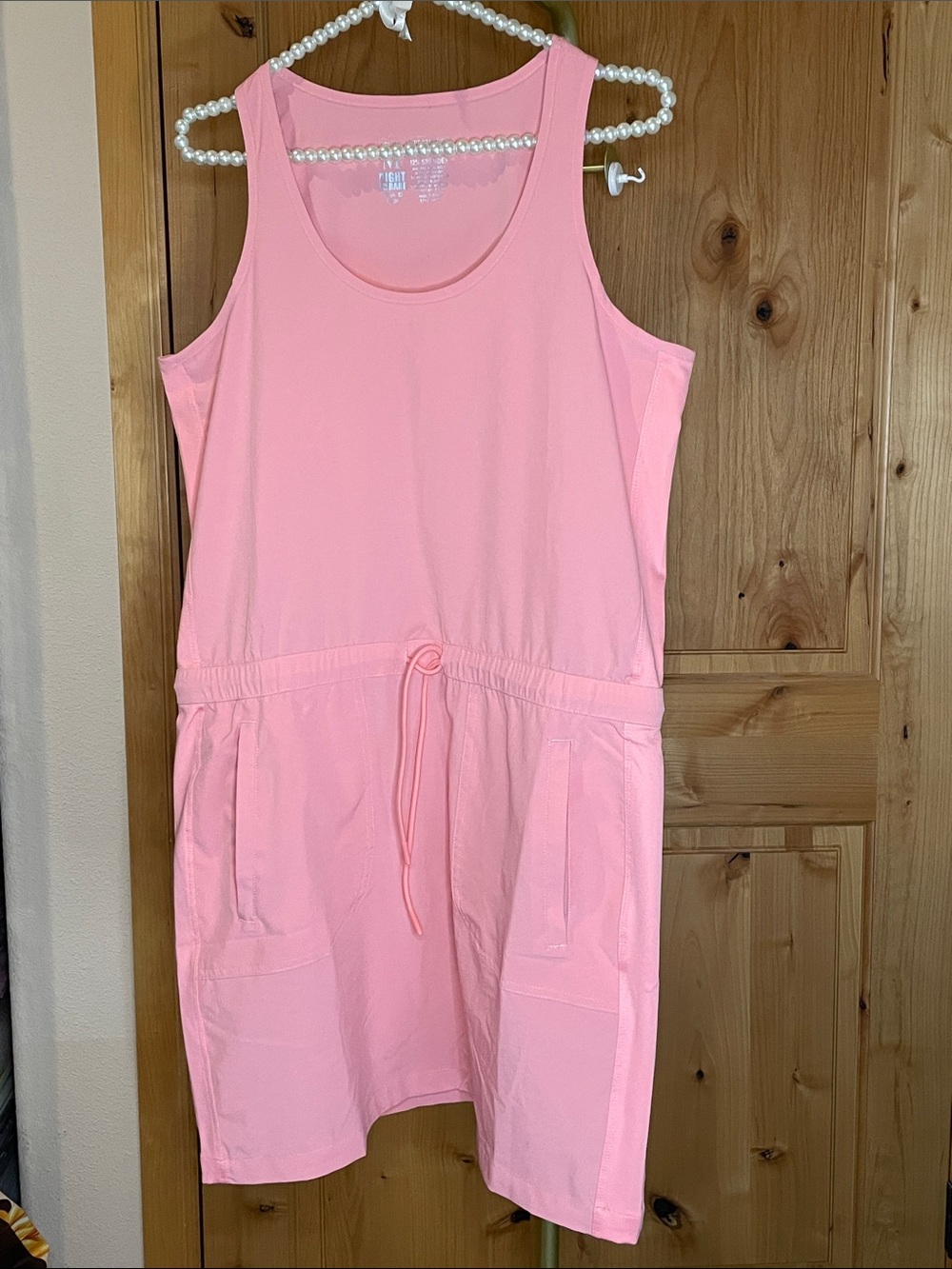Light Bare  Pink Sleeveless One-Piece Romper Size M UPF 50+ UV Protection